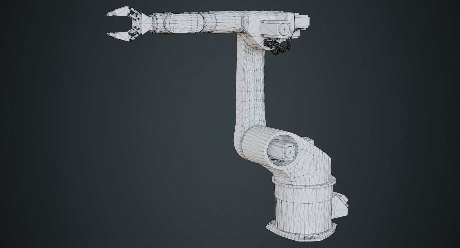 Industrial Robot 3B Low-poly 3D model_11