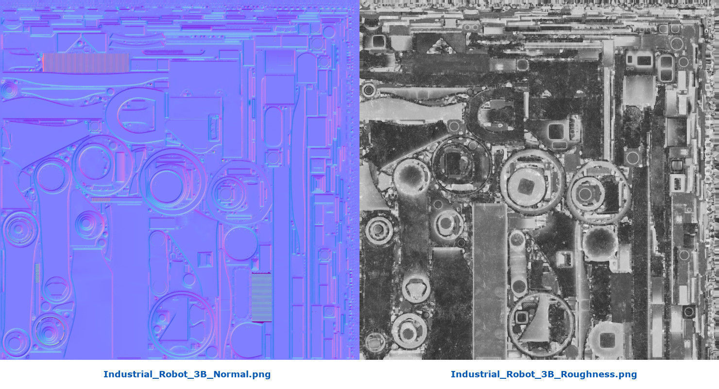 Industrial Robot 3B Low-poly 3D model_16