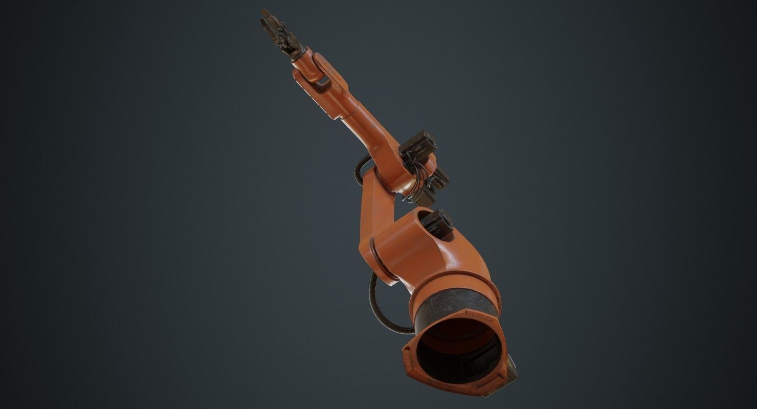 Industrial Robot 3B Low-poly 3D model_7