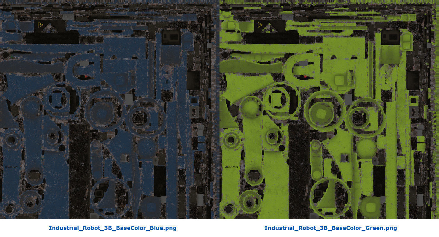 Industrial Robot 3B Low-poly 3D model_14