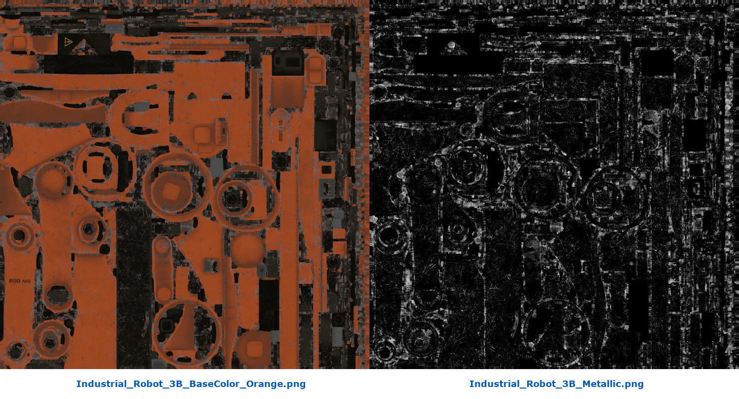 Industrial Robot 3B Low-poly 3D model_15