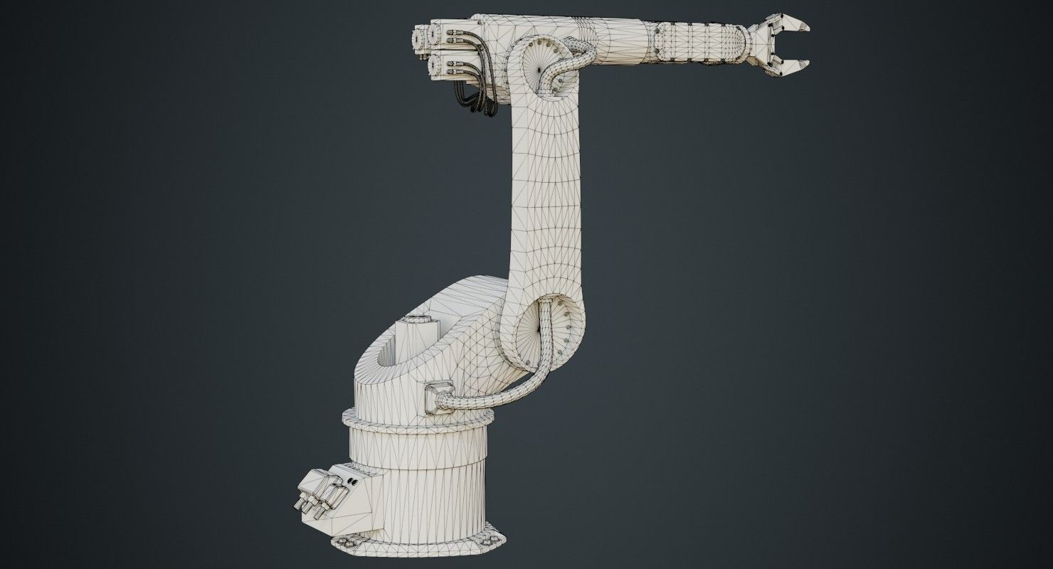 Industrial Robot 3B Low-poly 3D model_12