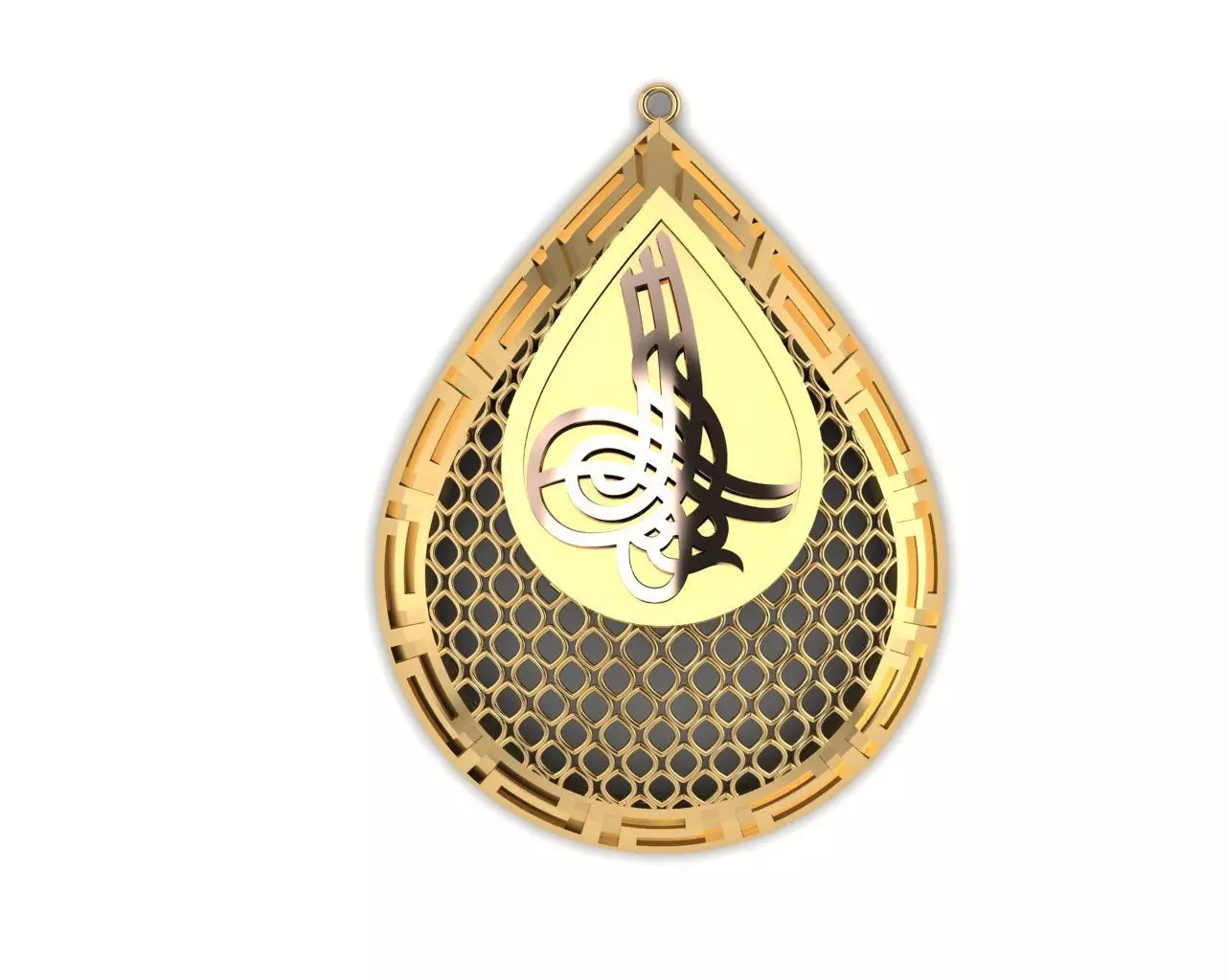 Ottoman necklace 3D model_0