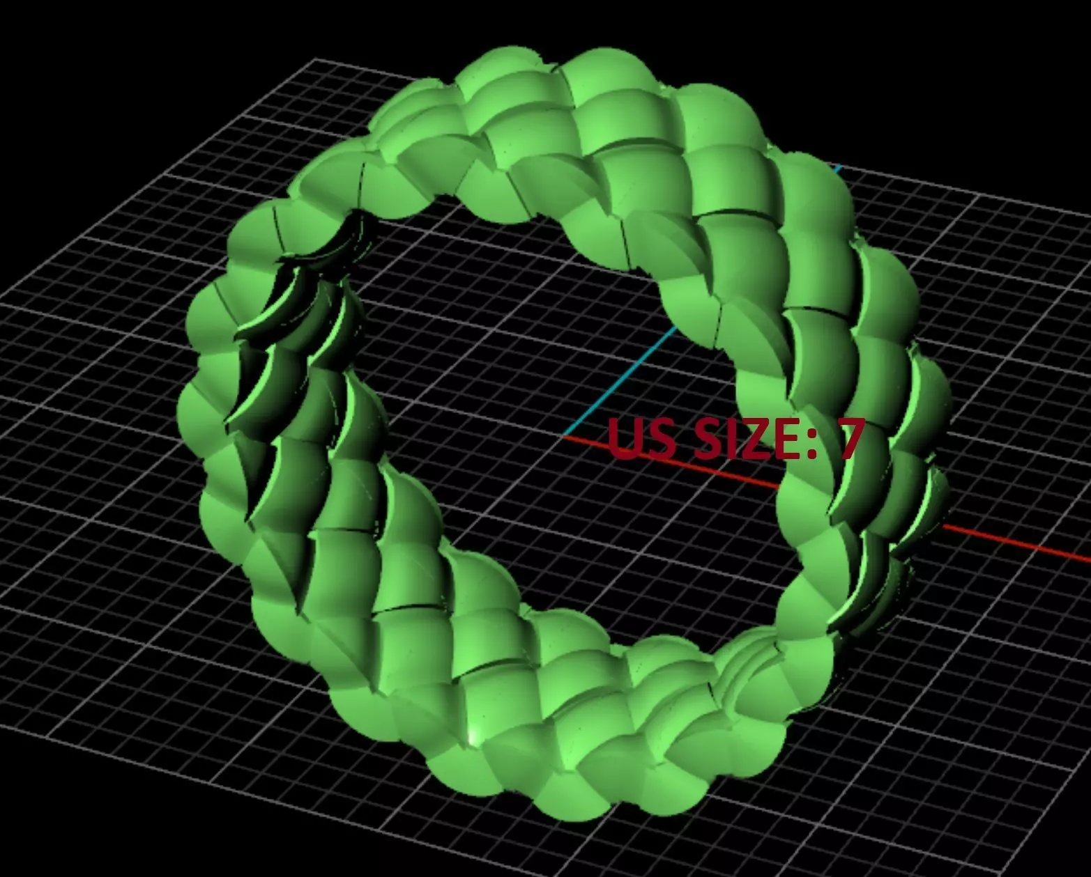 Braided ring 3D print model_0