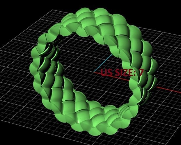 Braided ring 3D print model