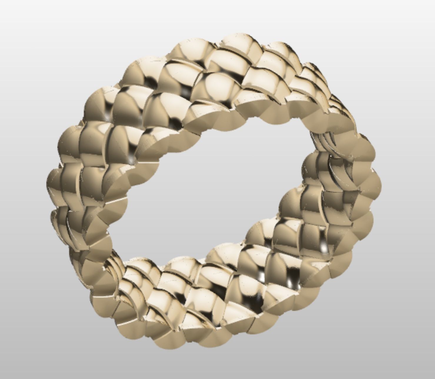 Braided ring 3D print model_2