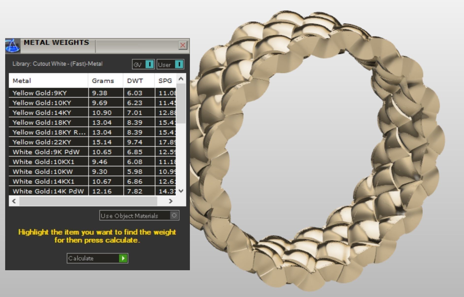 Braided ring 3D print model_3