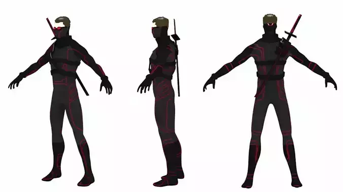 Model ninja avengers warrior 3D model