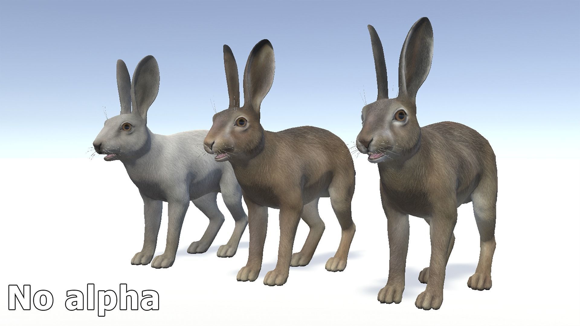 HARE FAMILY Low-poly 3D model_14