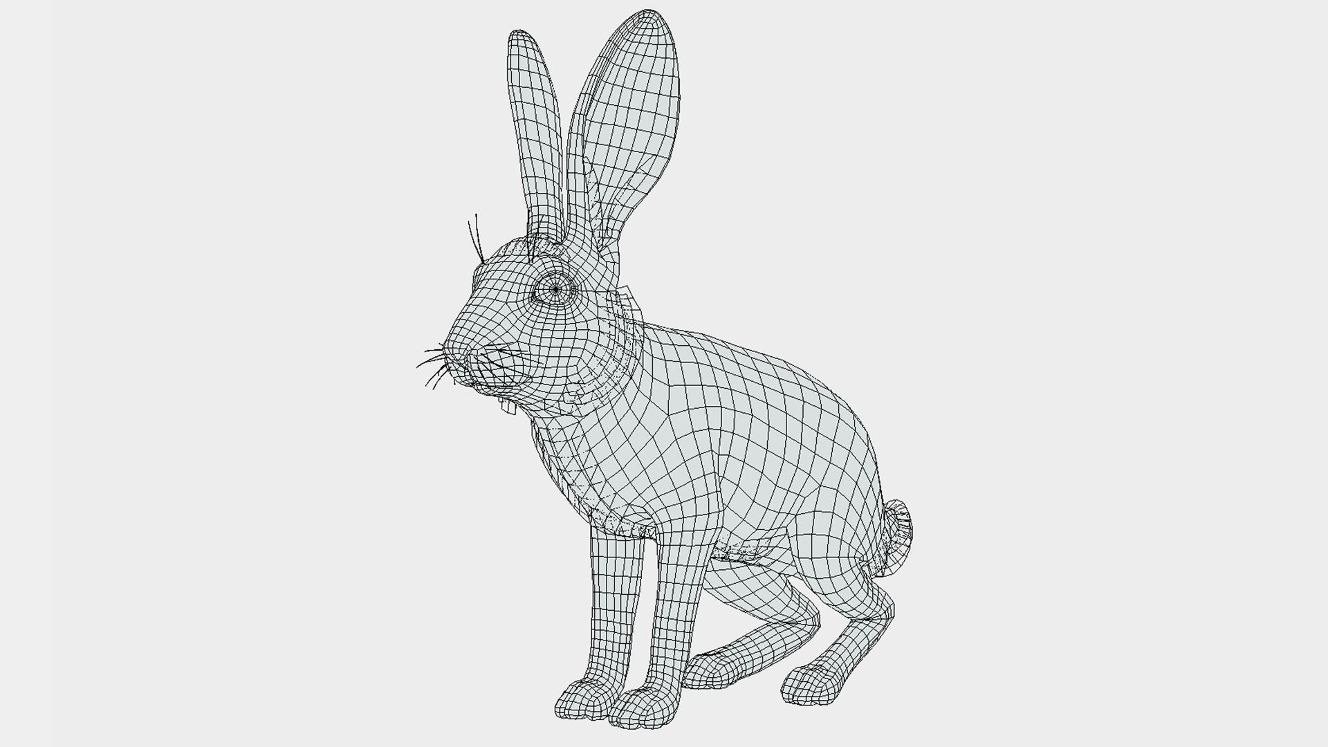 HARE FAMILY Low-poly 3D model_25