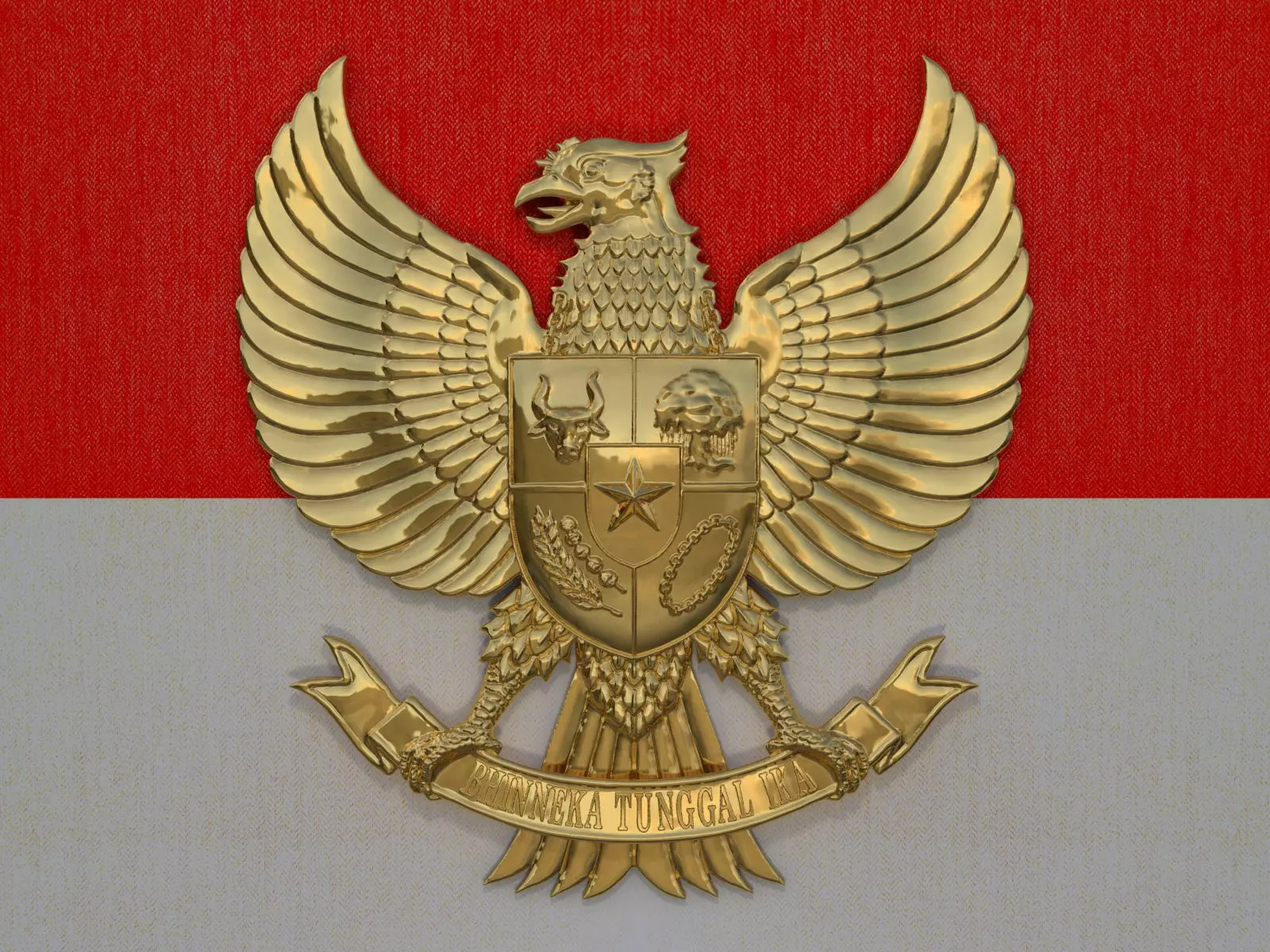 Garuda Pancasila Logo 3D model
