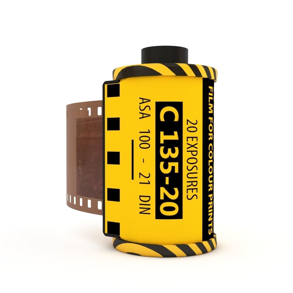 1977 Kodacolor II C 135-20 Color Negative Film 3D model_2