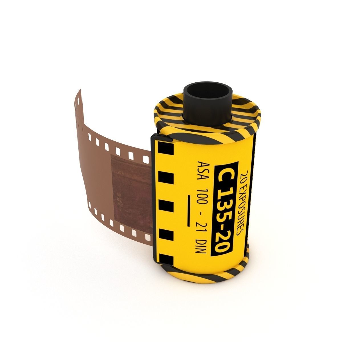 1977 Kodacolor II C 135-20 Color Negative Film 3D model_1