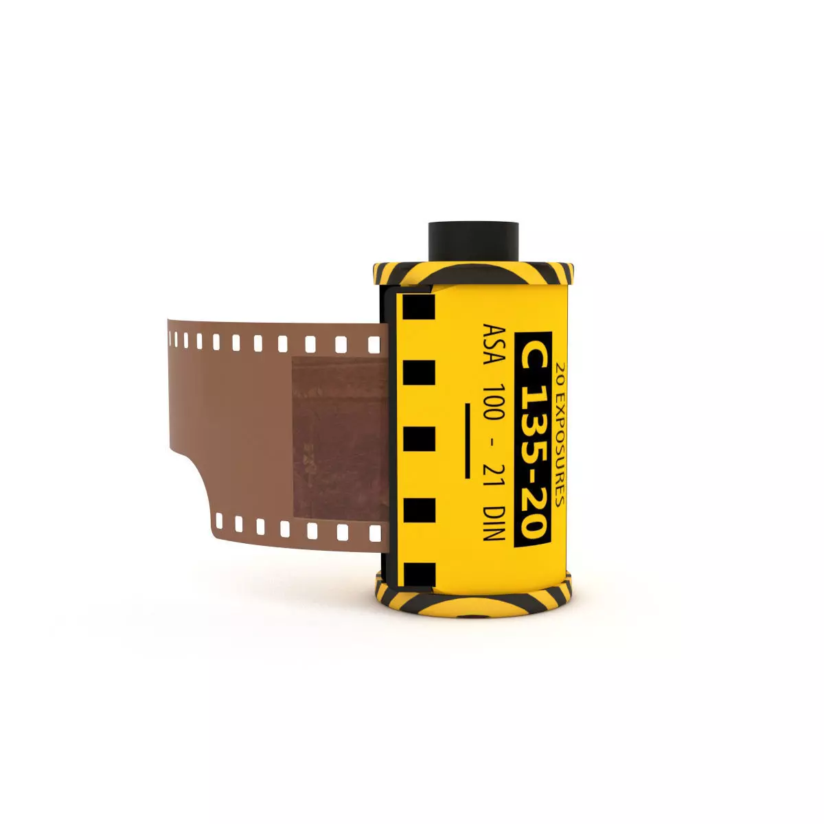 1977 Kodacolor II C 135-20 Color Negative Film 3D model_0