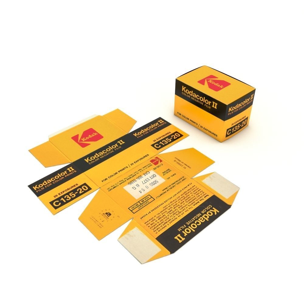 1977 Kodacolor II C 135-20 Color Negative Film Box 3D model_24