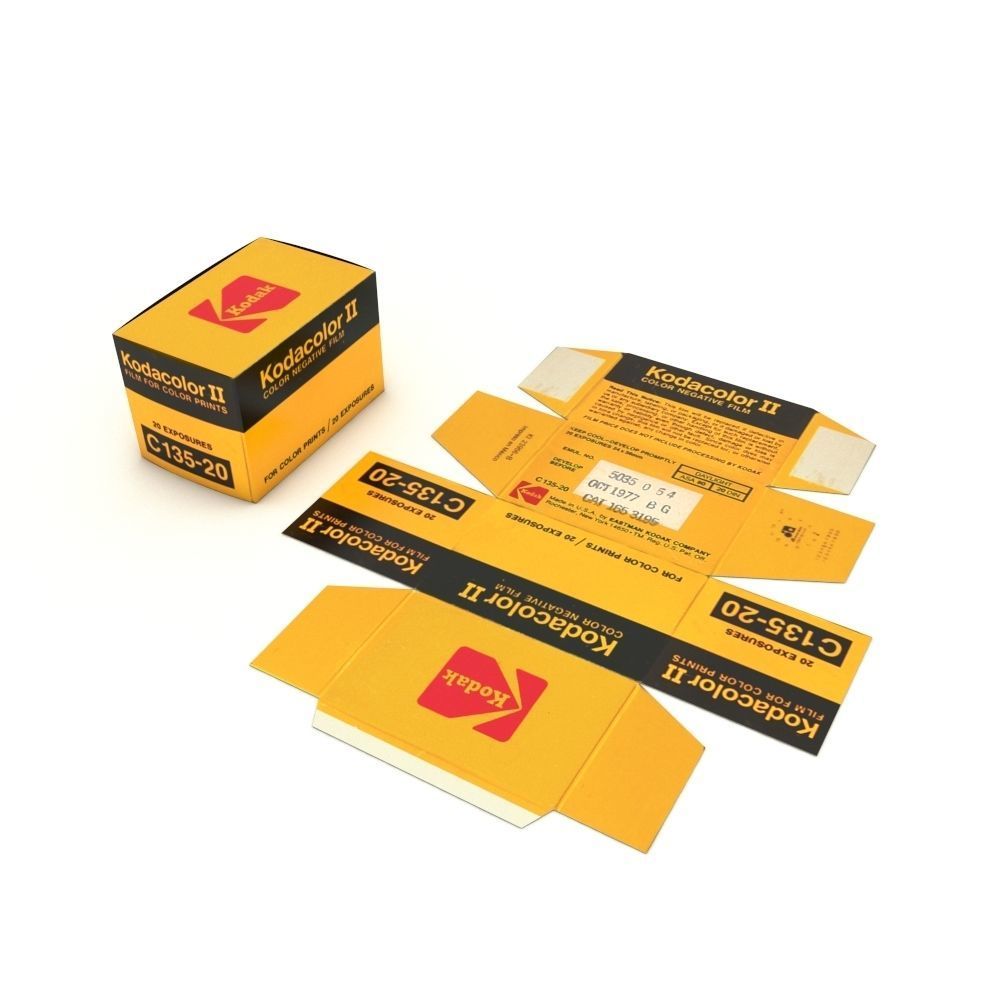 1977 Kodacolor II C 135-20 Color Negative Film Box 3D model_39