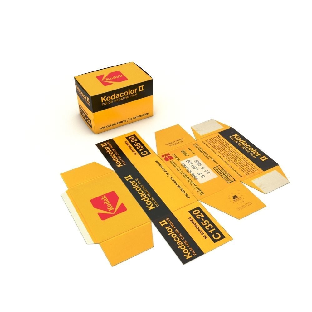 1977 Kodacolor II C 135-20 Color Negative Film Box 3D model_58