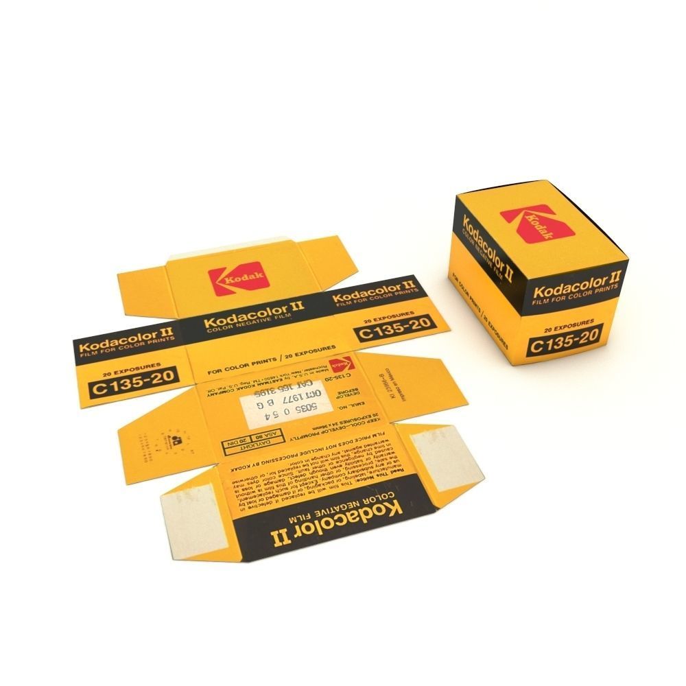 1977 Kodacolor II C 135-20 Color Negative Film Box 3D model_18
