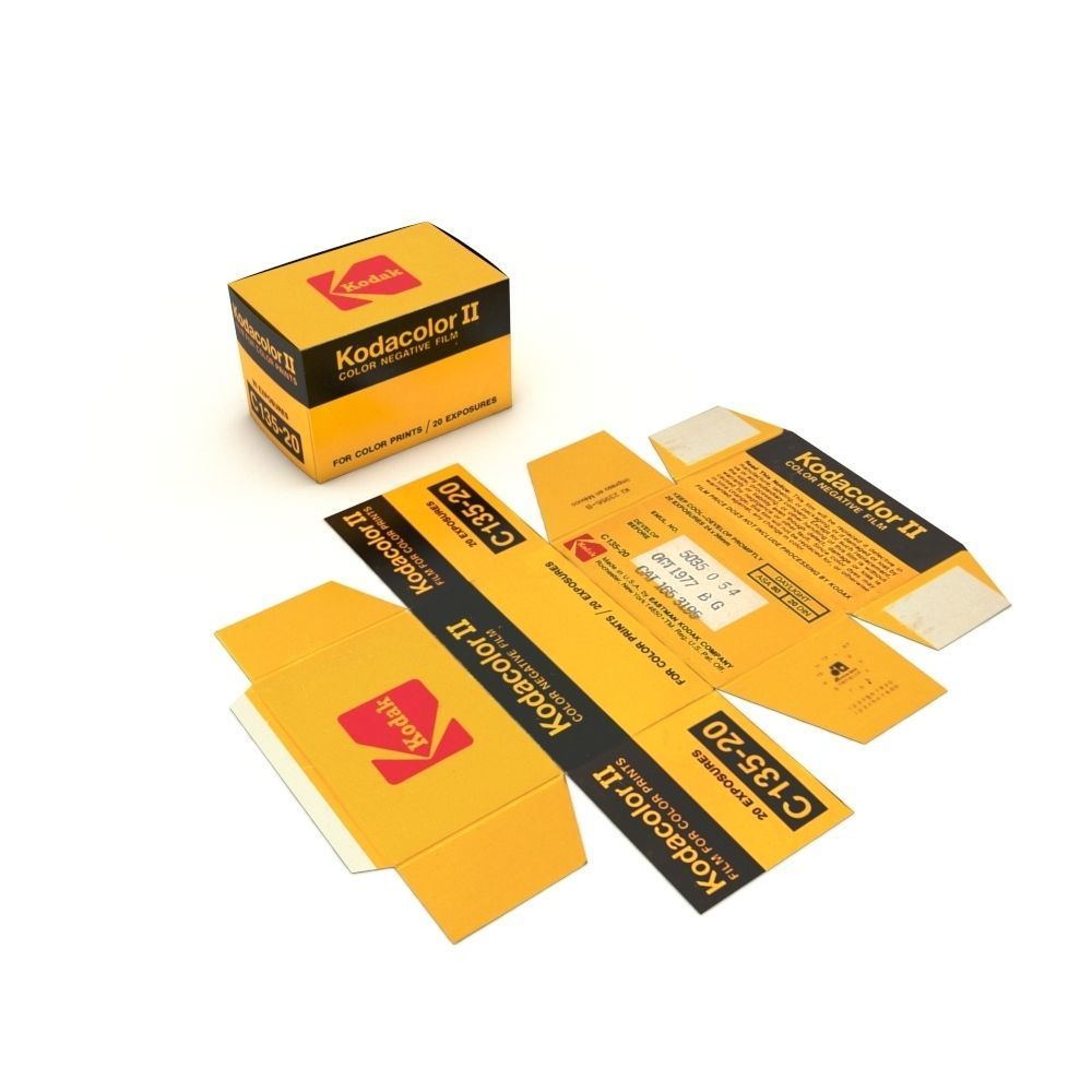 1977 Kodacolor II C 135-20 Color Negative Film Box 3D model_49