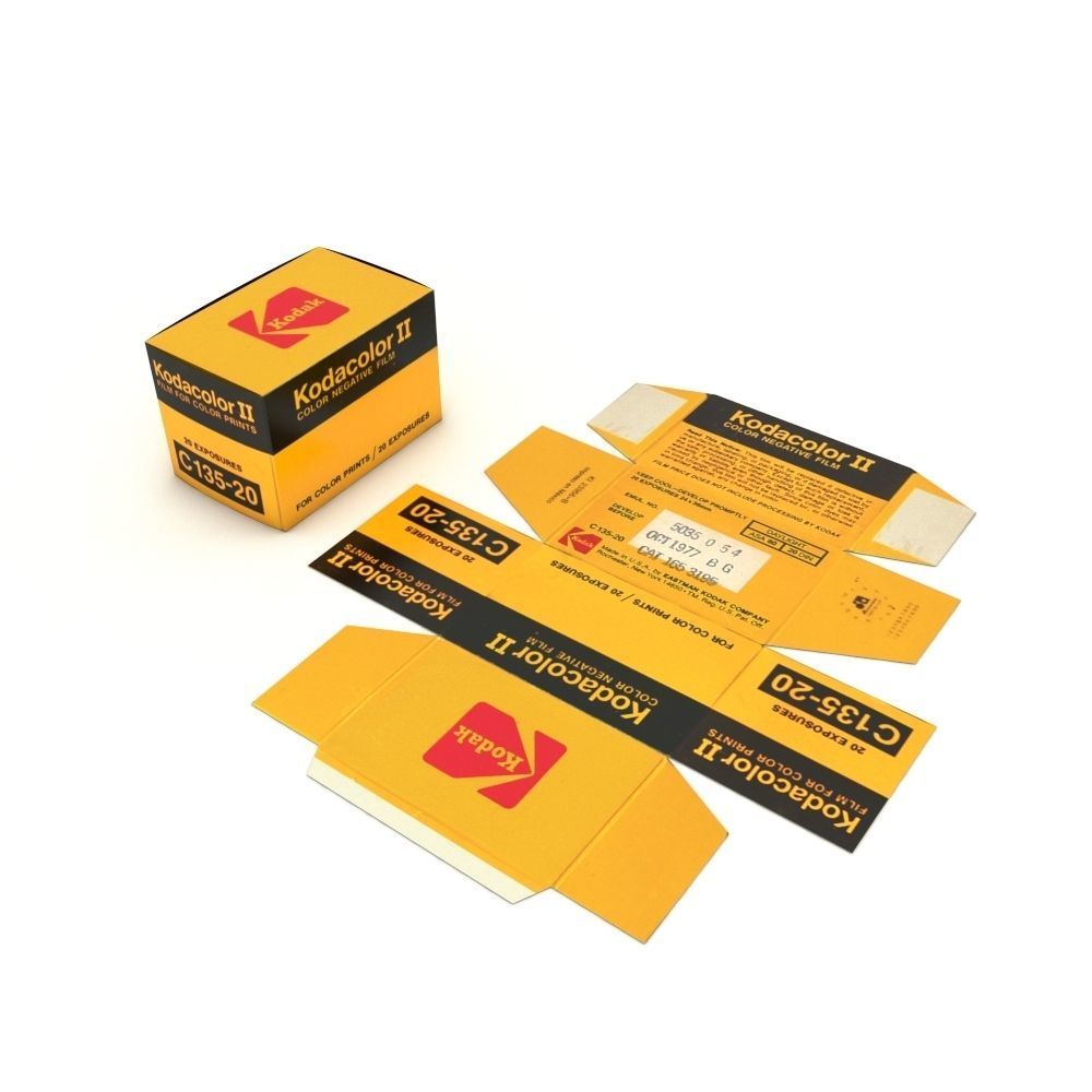 1977 Kodacolor II C 135-20 Color Negative Film Box 3D model_52