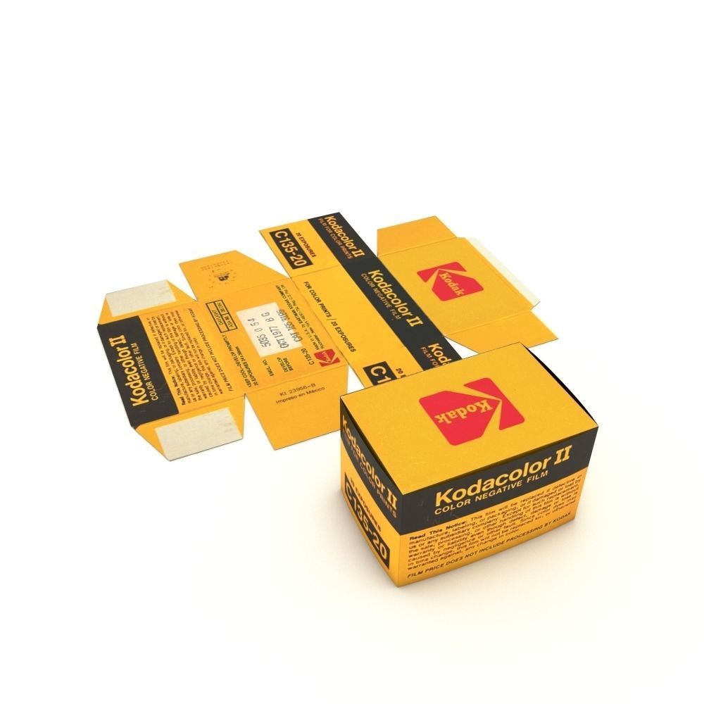 1977 Kodacolor II C 135-20 Color Negative Film Box 3D model_62
