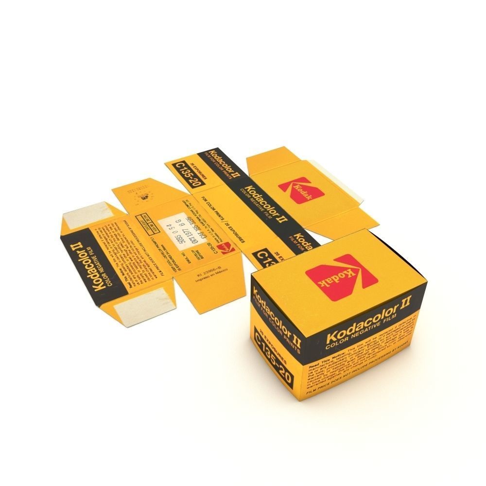 1977 Kodacolor II C 135-20 Color Negative Film Box 3D model_59