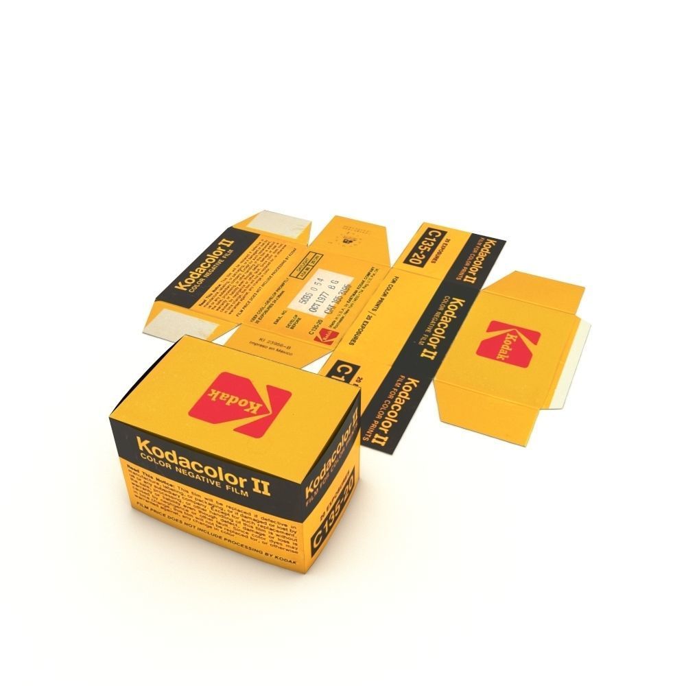 1977 Kodacolor II C 135-20 Color Negative Film Box 3D model_25