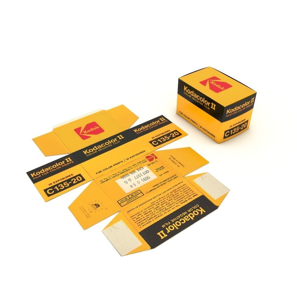 1977 Kodacolor II C 135-20 Color Negative Film Box 3D model_19