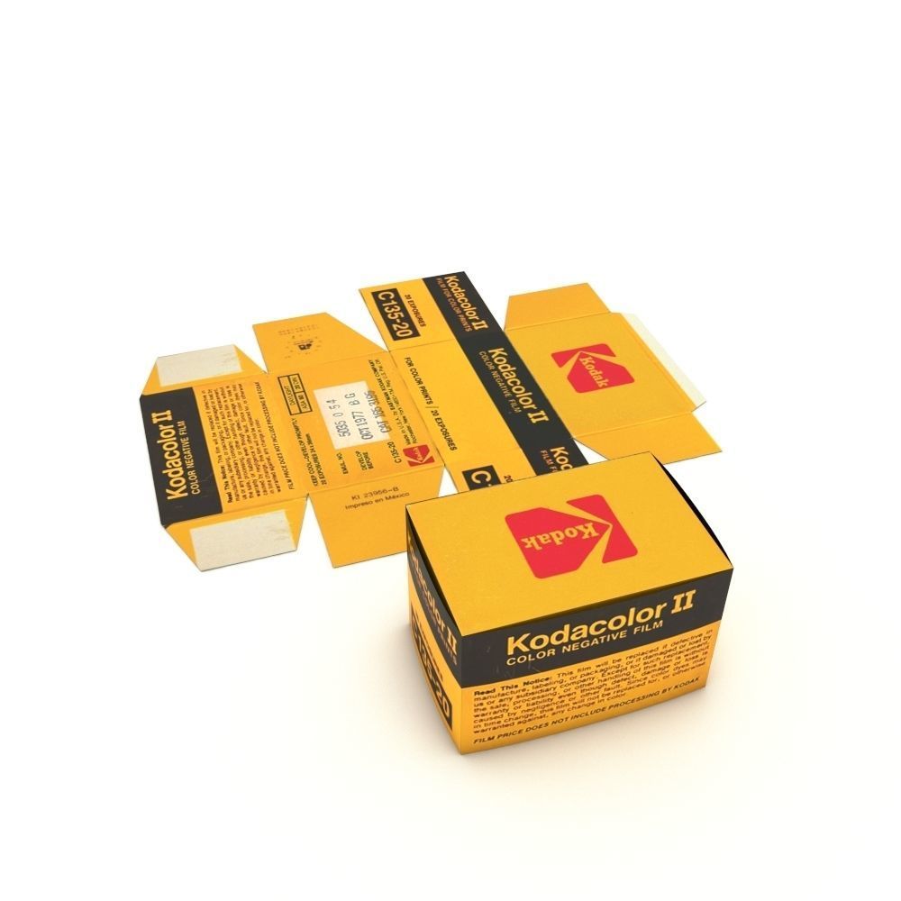1977 Kodacolor II C 135-20 Color Negative Film Box 3D model_63