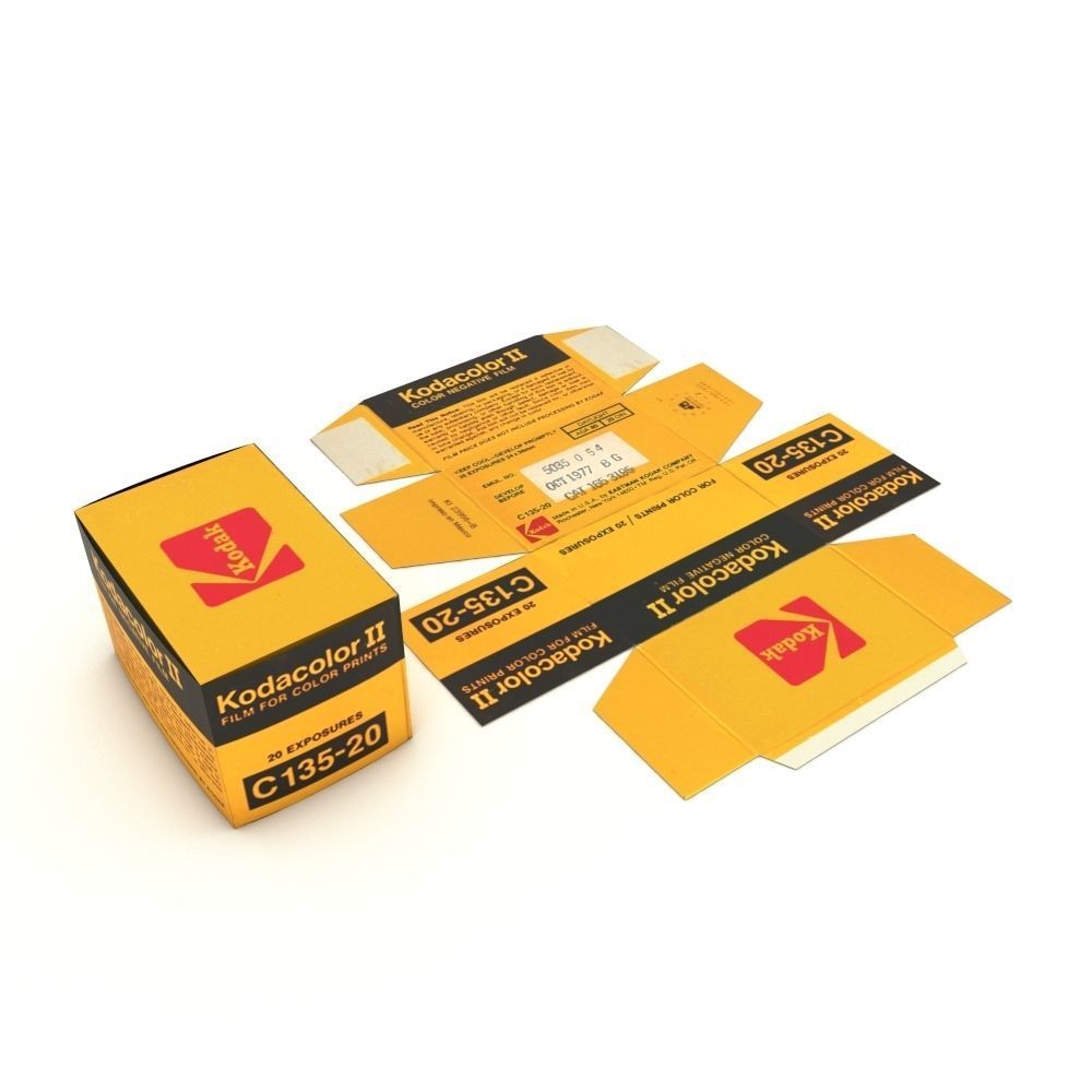 1977 Kodacolor II C 135-20 Color Negative Film Box 3D model_51