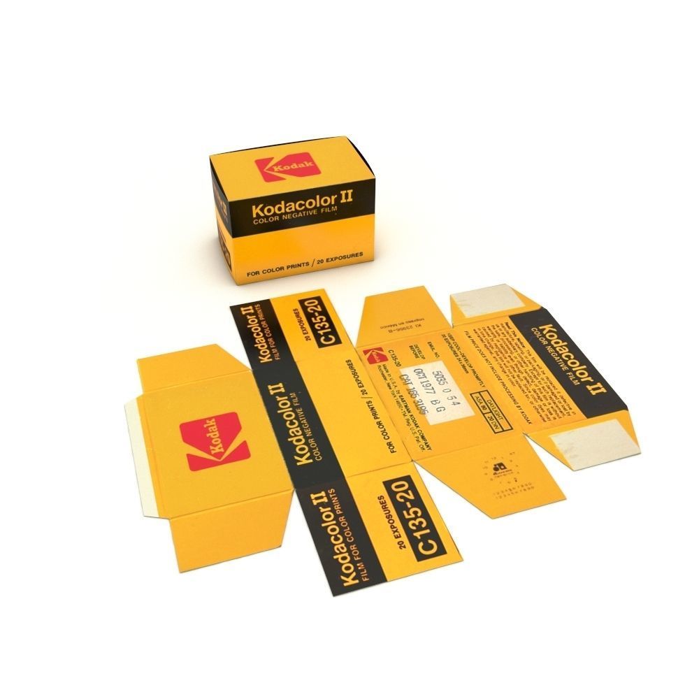 1977 Kodacolor II C 135-20 Color Negative Film Box 3D model_60