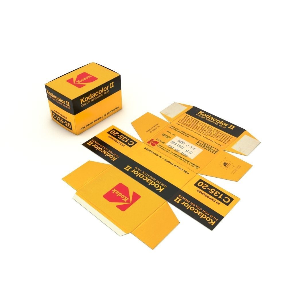 1977 Kodacolor II C 135-20 Color Negative Film Box 3D model_61