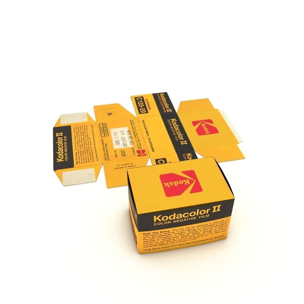1977 Kodacolor II C 135-20 Color Negative Film Box 3D model_31