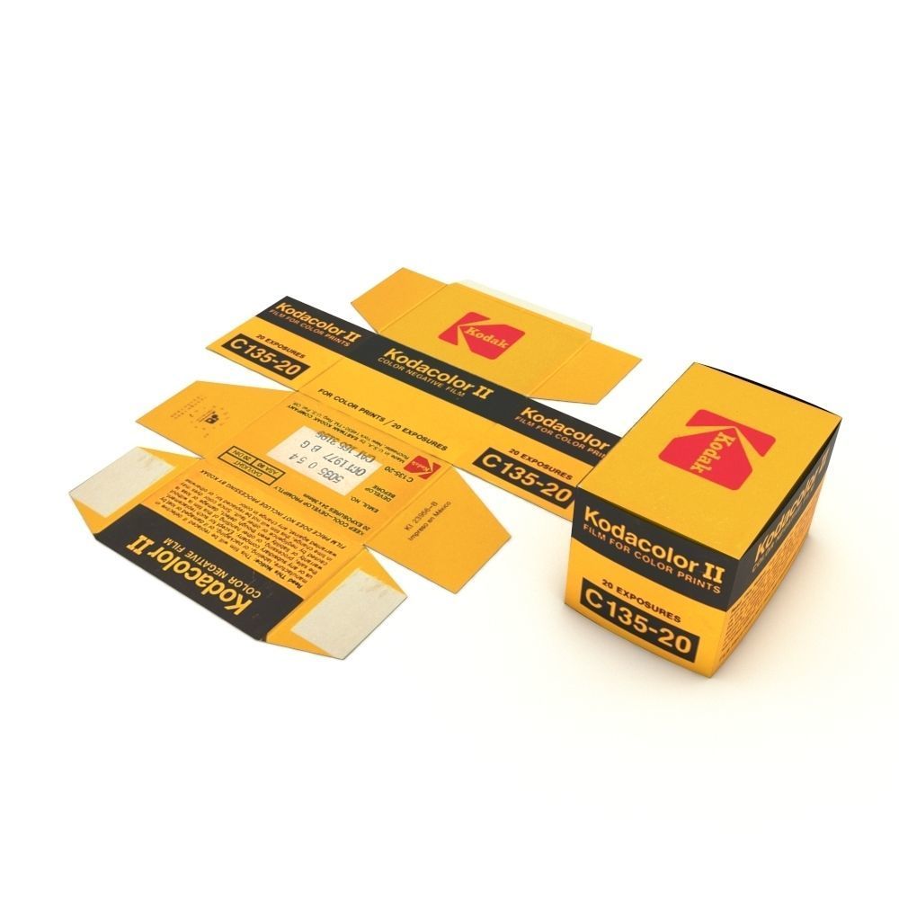 1977 Kodacolor II C 135-20 Color Negative Film Box 3D model_13