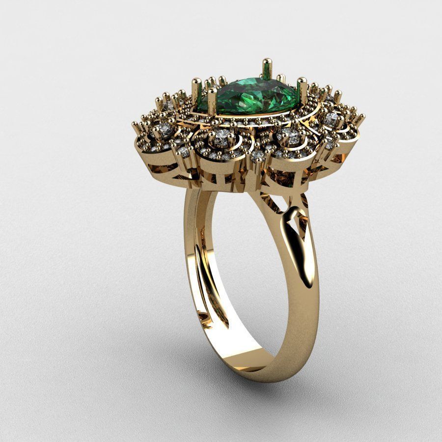 Diamond and emerald set  3D print model 3D print model_5