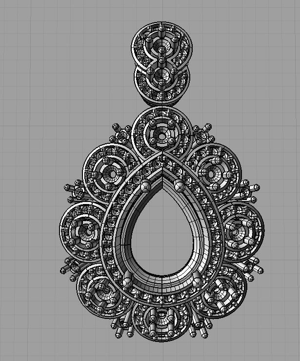 Diamond and emerald set  3D print model 3D print model_12