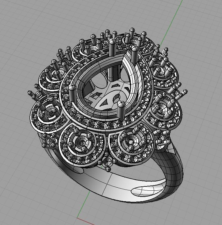 Diamond and emerald set  3D print model 3D print model_7