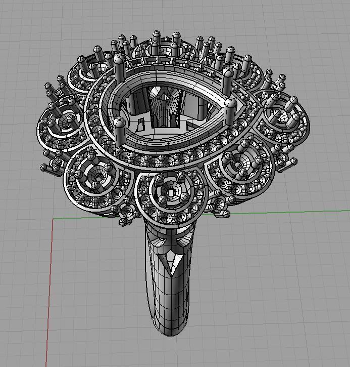 Diamond and emerald set  3D print model 3D print model_8