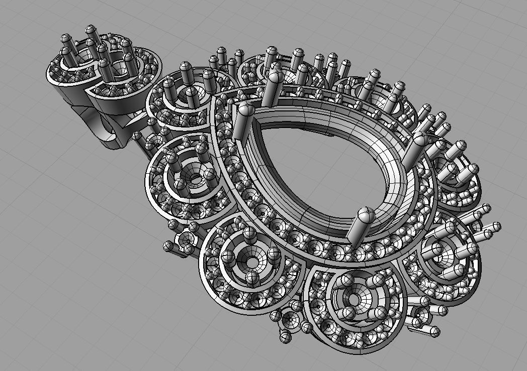 Diamond and emerald set  3D print model 3D print model_11