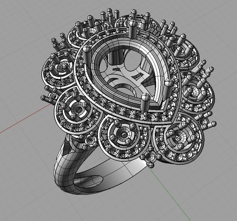 Diamond and emerald set  3D print model 3D print model_9