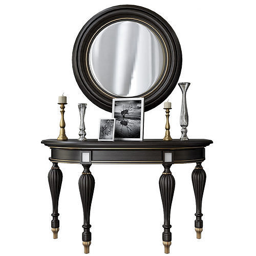 Canova console table with mirror 3D model