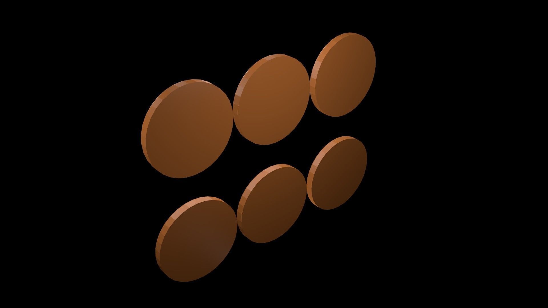 Low poly player buttons 8 Free low-poly 3D model_6