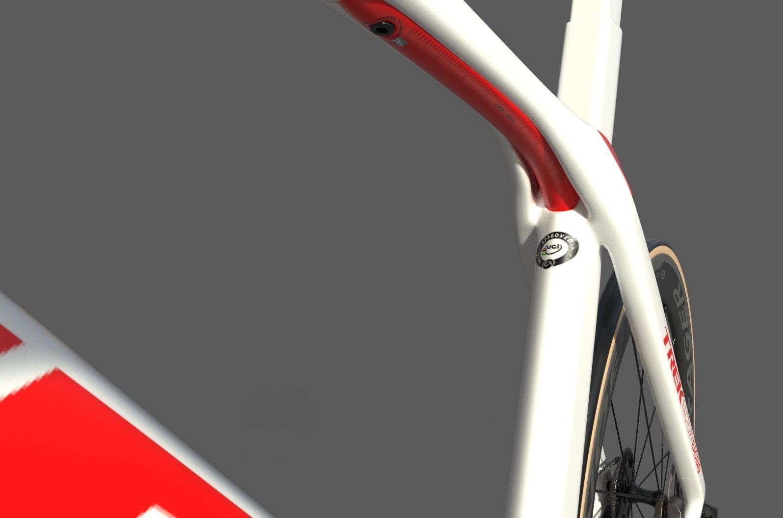 Roadbike TREK Madone SLR 9 Disc eTap white 3D model_3