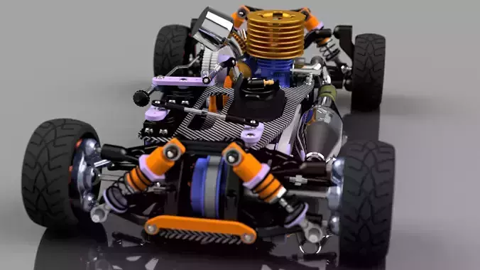 RC CAR CHASSIS KIT 3D printable model 3D print model