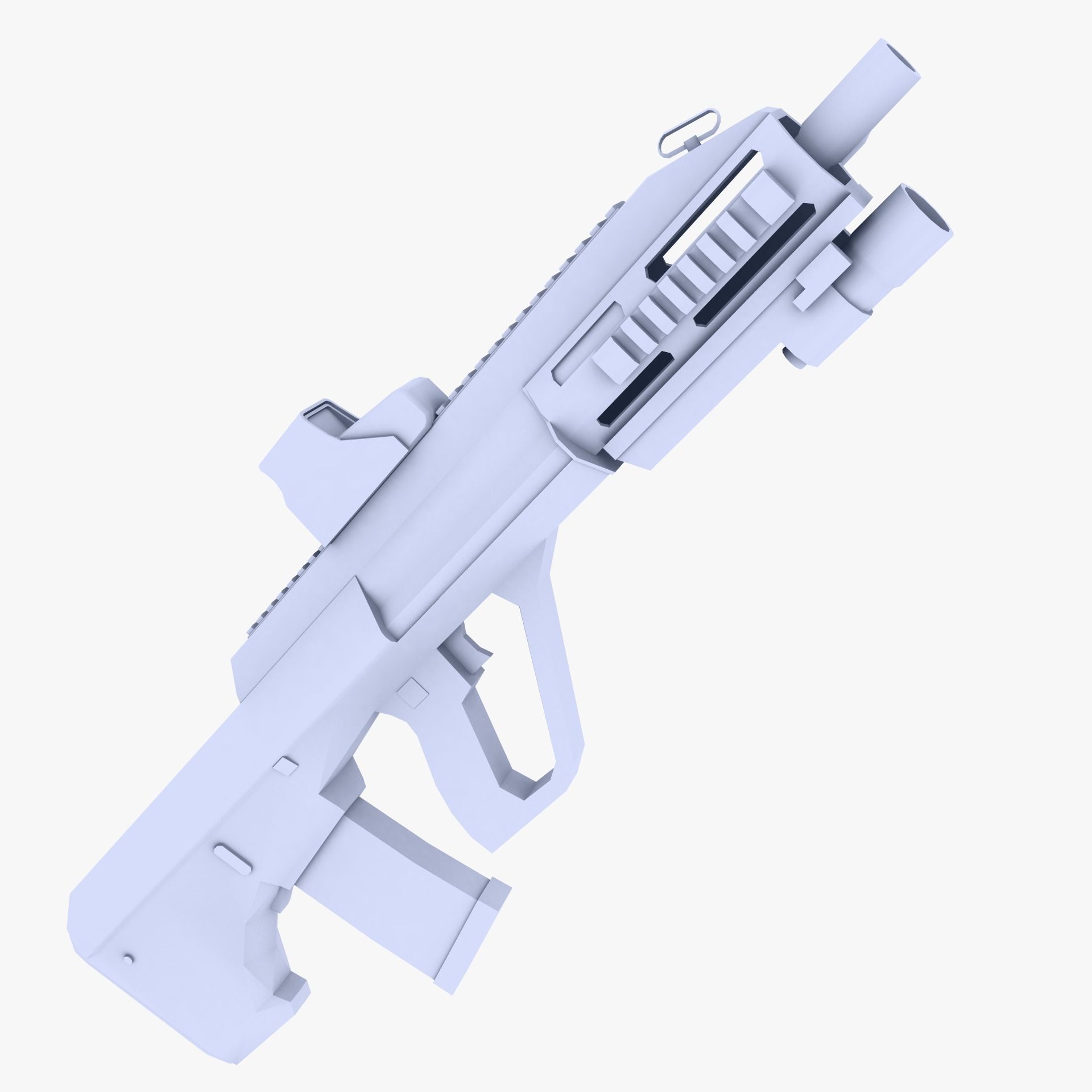 Steyr AUG Assault Rifle Low-poly 3D model_0