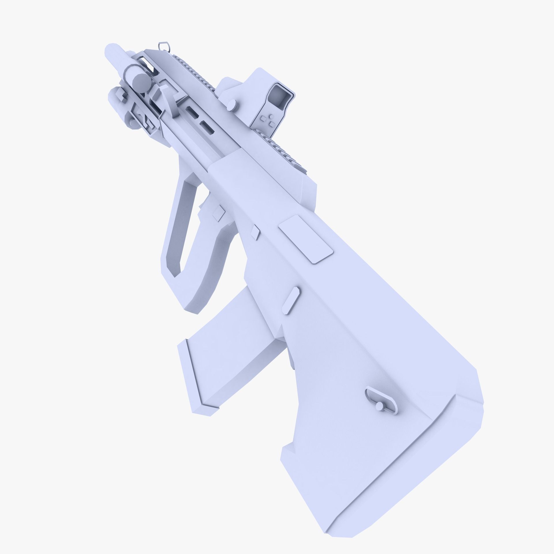 Steyr AUG Assault Rifle Low-poly 3D model_1