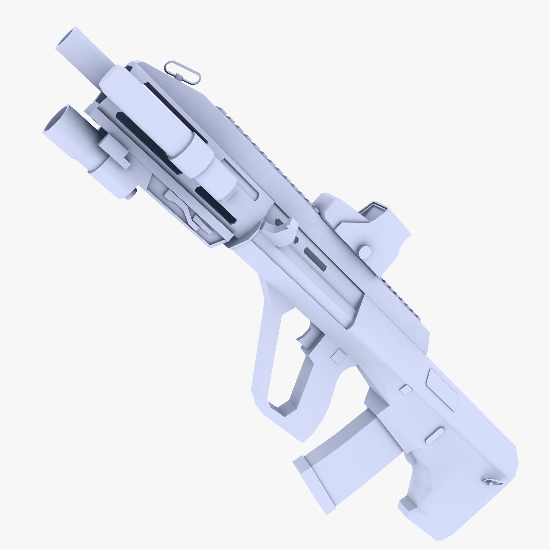 Steyr AUG Assault Rifle Low-poly 3D model_4