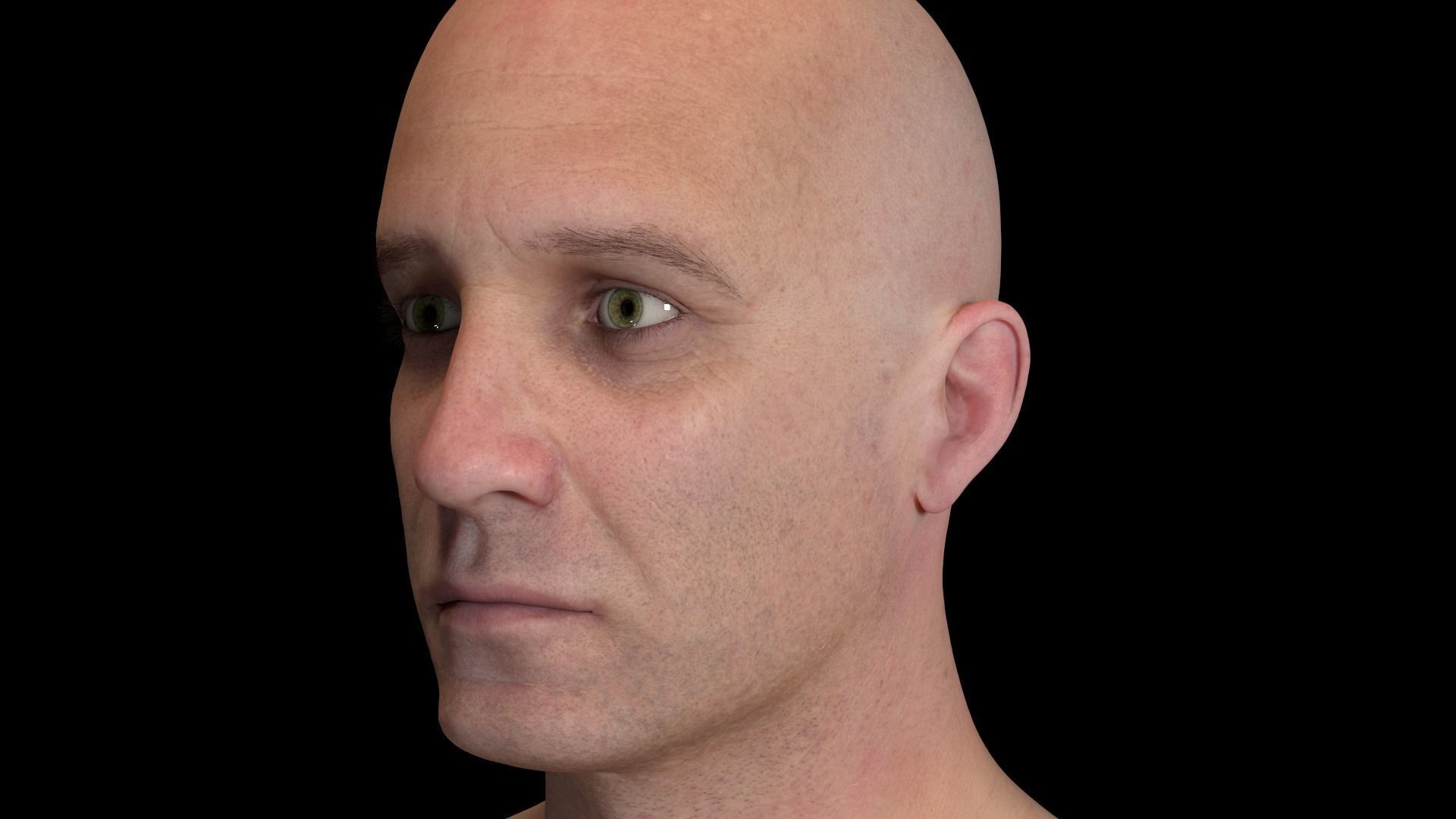 Cinematic Male 001 - Advanced Body - Face Rig - GUI Low-poly 3D model_3