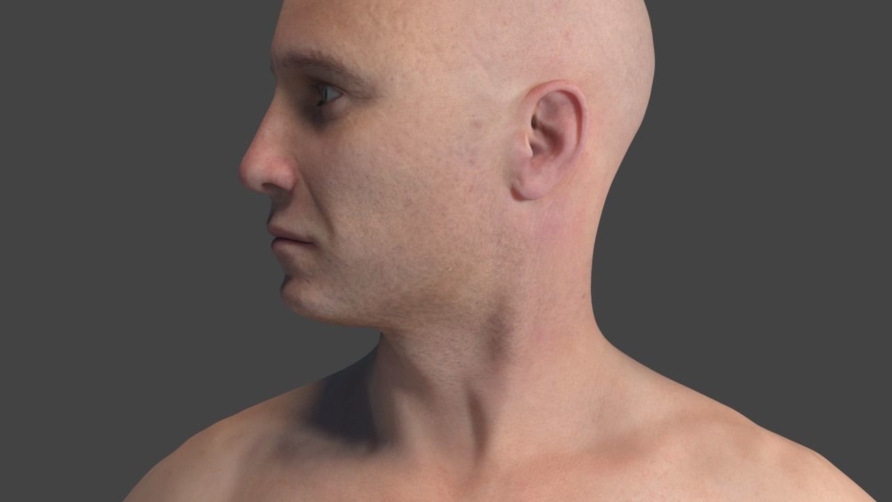 Cinematic Male 001 - Advanced Body - Face Rig - GUI Low-poly 3D model_8
