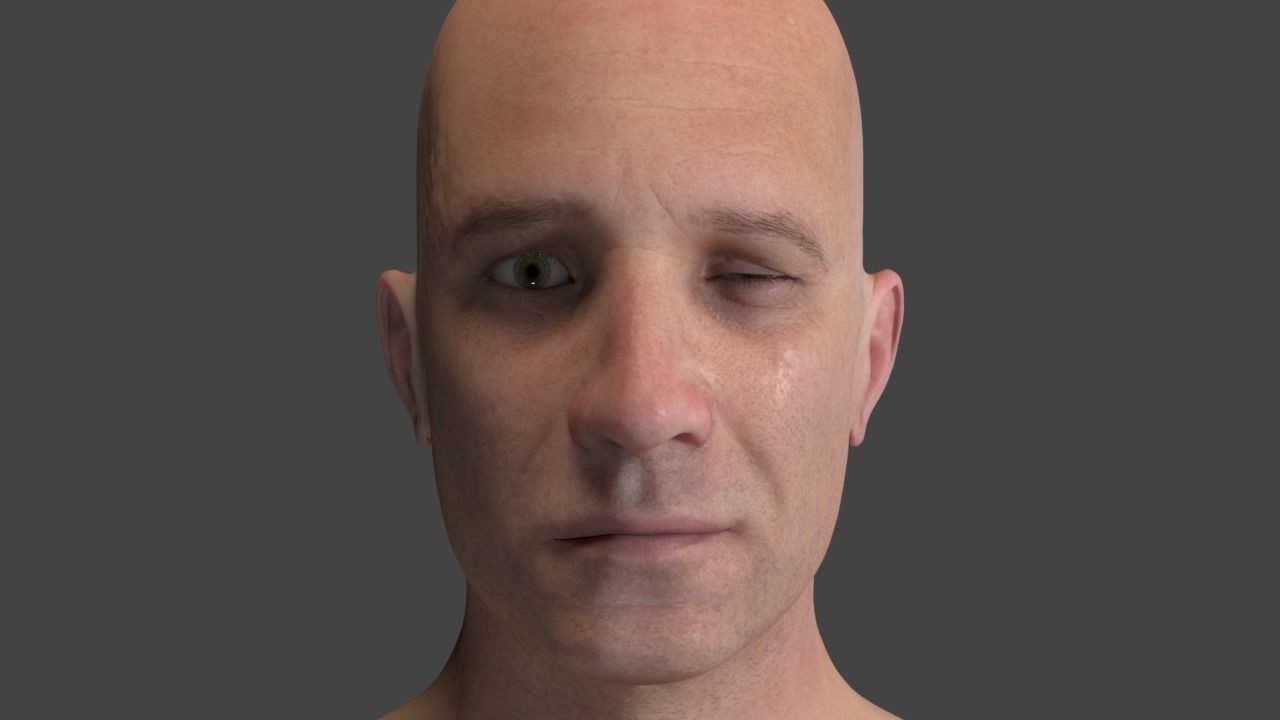Cinematic Male 001 - Advanced Body - Face Rig - GUI Low-poly 3D model_10